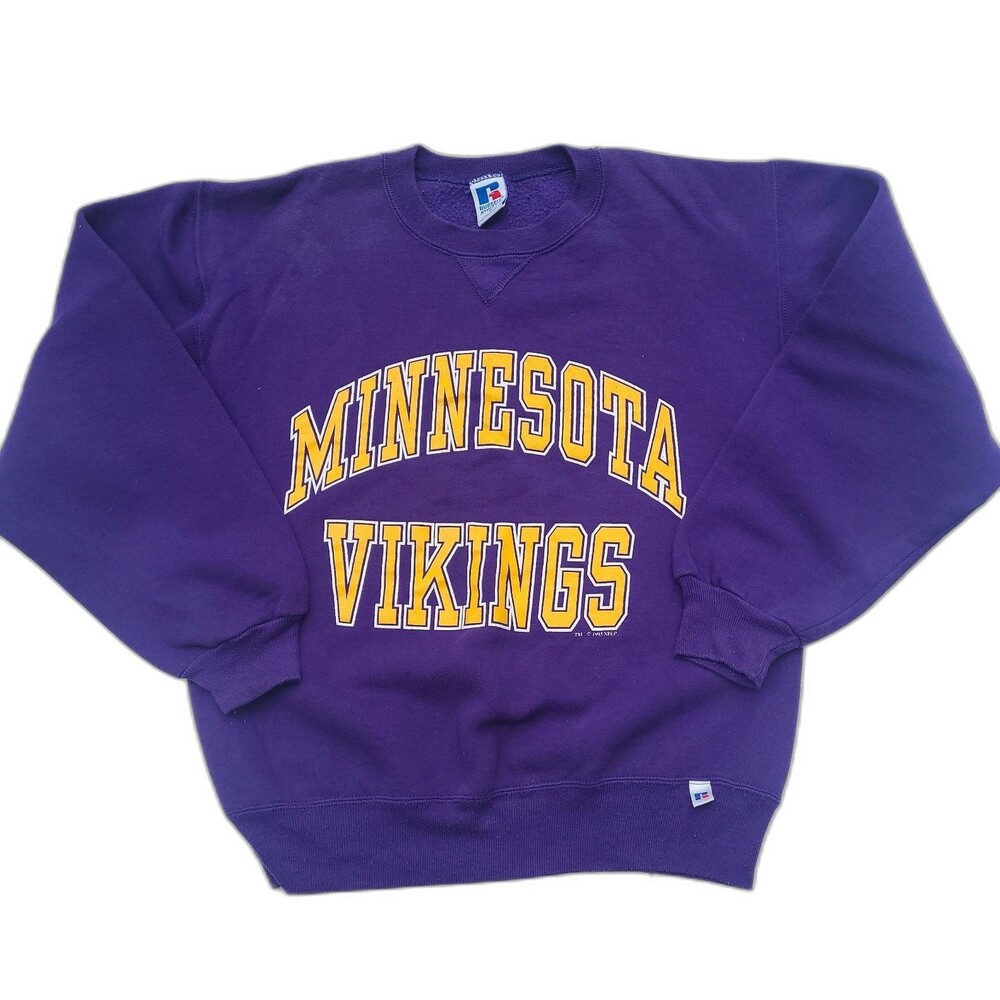 Vtg Minnesota Vikings Russell Athletic Crewneck Sweatshirt Made in USA